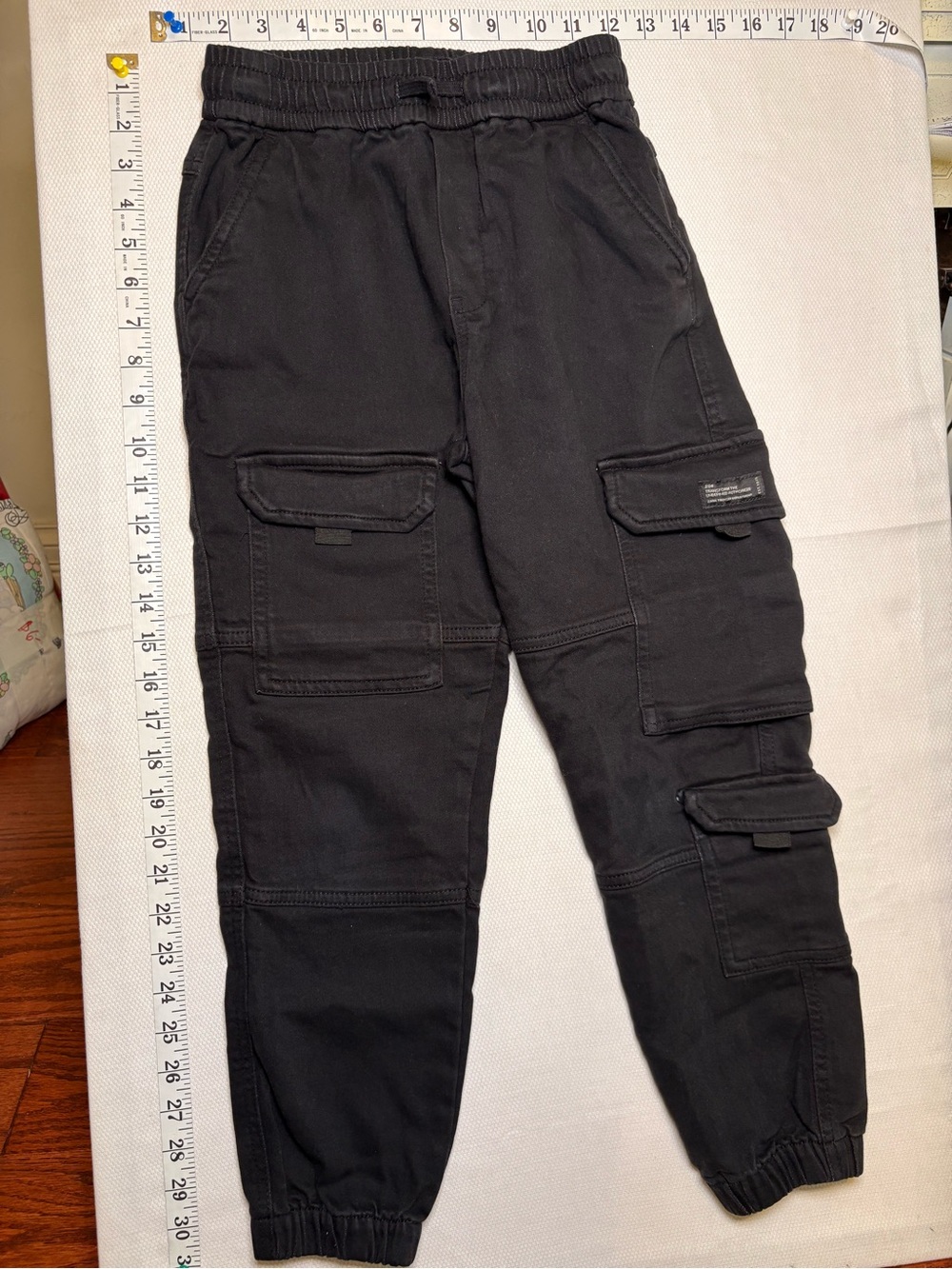 Zara Boys Black Cargo Jogger Pants Size 9 / 134